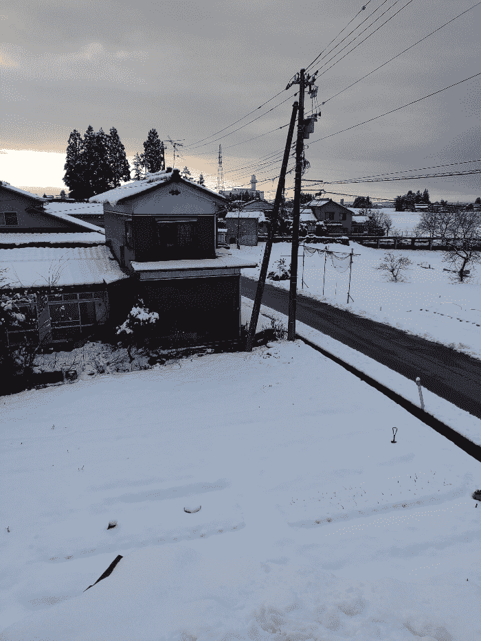 地震から一週間後の立山町